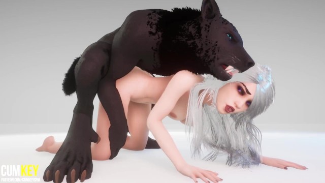 【3D】妖艳的母狗吃着狼的鸡巴